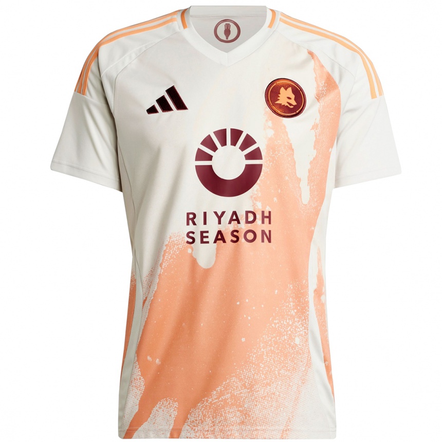 Hombre Fútbol Camiseta Lucia Di Guglielmo #3 Crema Blanco Naranja 2ª Equipación 2024/25 México