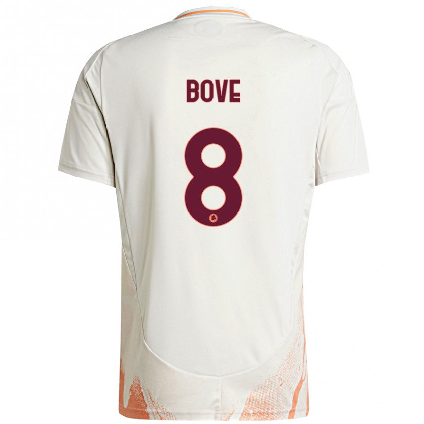 Hombre Fútbol Camiseta Edoardo Bove #8 Crema Blanco Naranja 2ª Equipación 2024/25 México