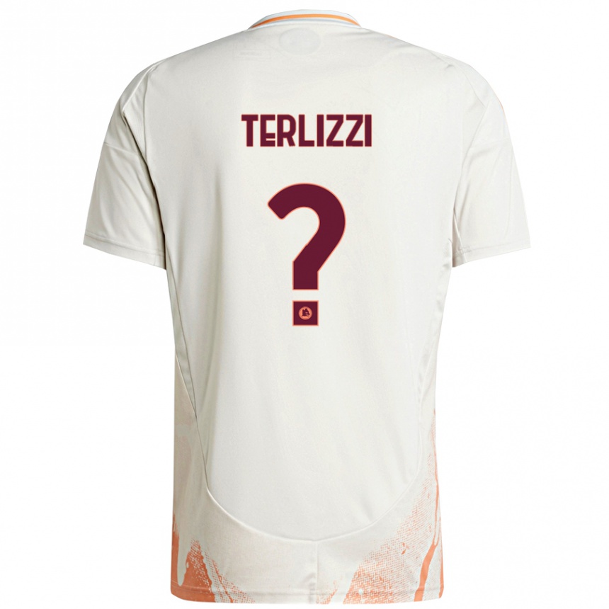 Hombre Fútbol Camiseta Federico Terlizzi #0 Crema Blanco Naranja 2ª Equipación 2024/25 México