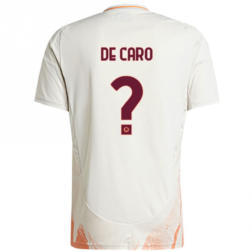 Hombre Fútbol Camiseta Lorenzo De Caro #0 Crema Blanco Naranja 2ª Equipación 2024/25 México