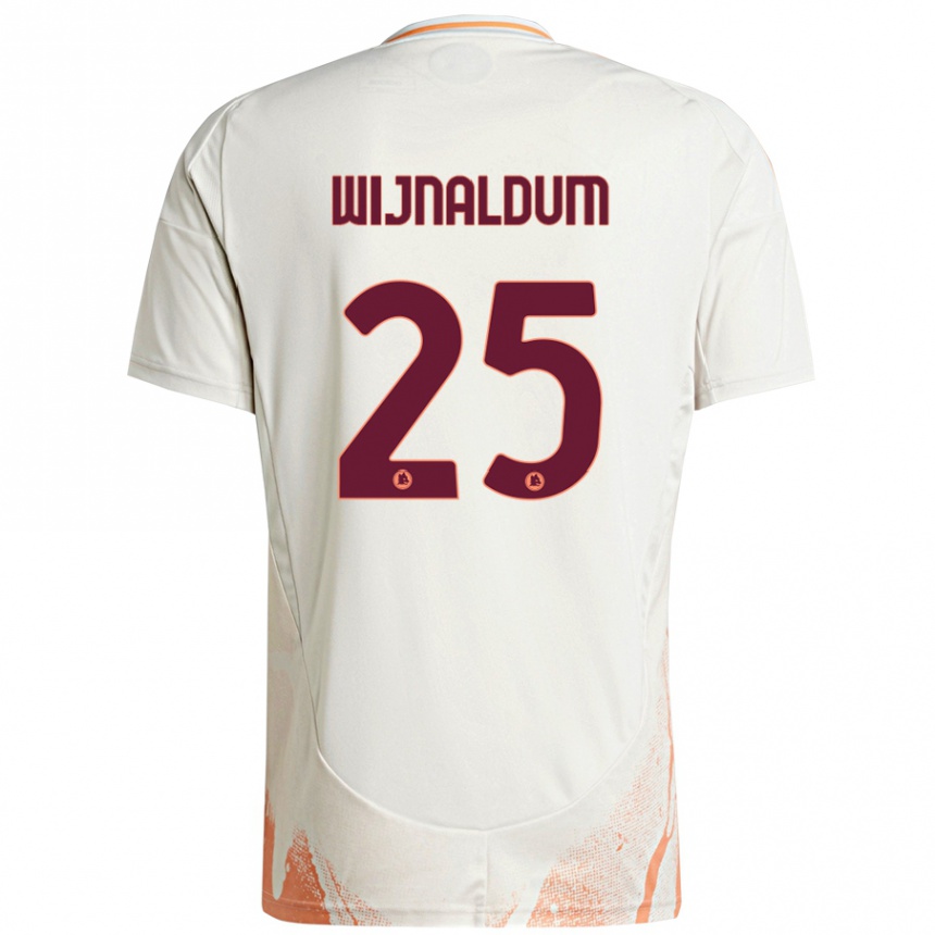 Hombre Fútbol Camiseta Georginio Wijnaldum #25 Crema Blanco Naranja 2ª Equipación 2024/25 México