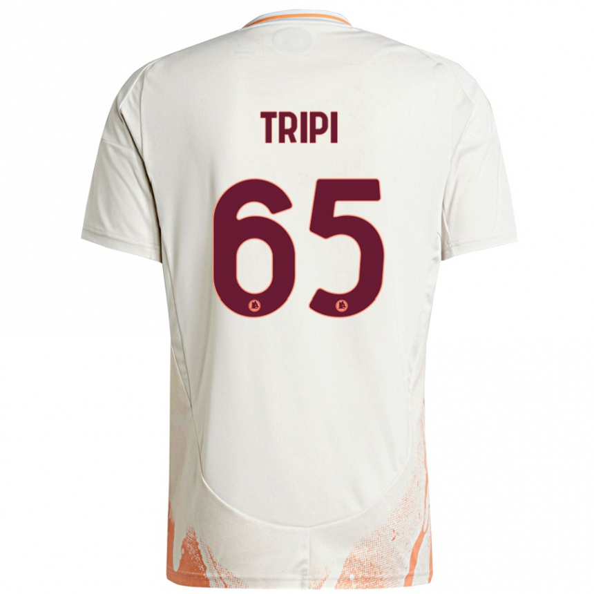 Hombre Fútbol Camiseta Filippo Tripi #65 Crema Blanco Naranja 2ª Equipación 2024/25 México