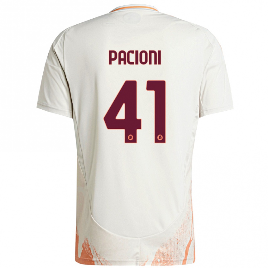 Hombre Fútbol Camiseta Eleonora Pacioni #41 Crema Blanco Naranja 2ª Equipación 2024/25 México