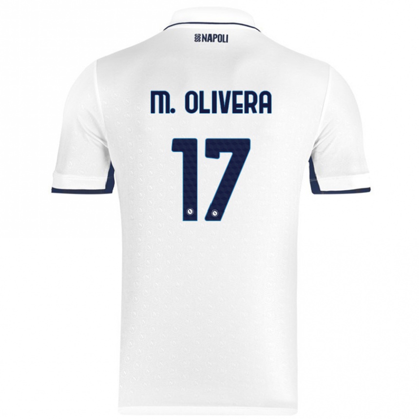 Hombre Fútbol Camiseta Mathias Olivera #17 Blanco Azul Real 2ª Equipación 2024/25 México