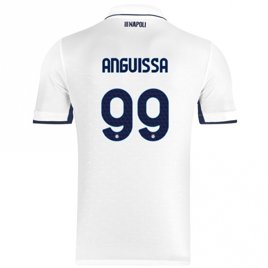 Hombre Fútbol Camiseta Andre Zambo Anguissa #99 Blanco Azul Real 2ª Equipación 2024/25 México