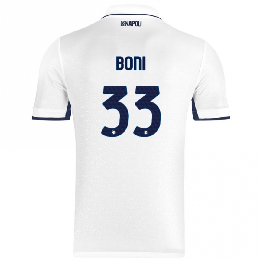 Hombre Fútbol Camiseta Landry Boni #33 Blanco Azul Real 2ª Equipación 2024/25 México