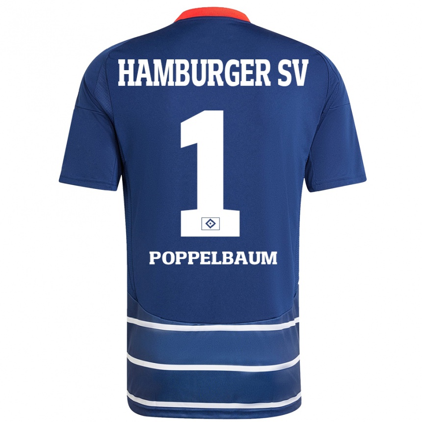 Hombre Fútbol Camiseta Colin Poppelbaum #1 Azul Oscuro 2ª Equipación 2024/25 México