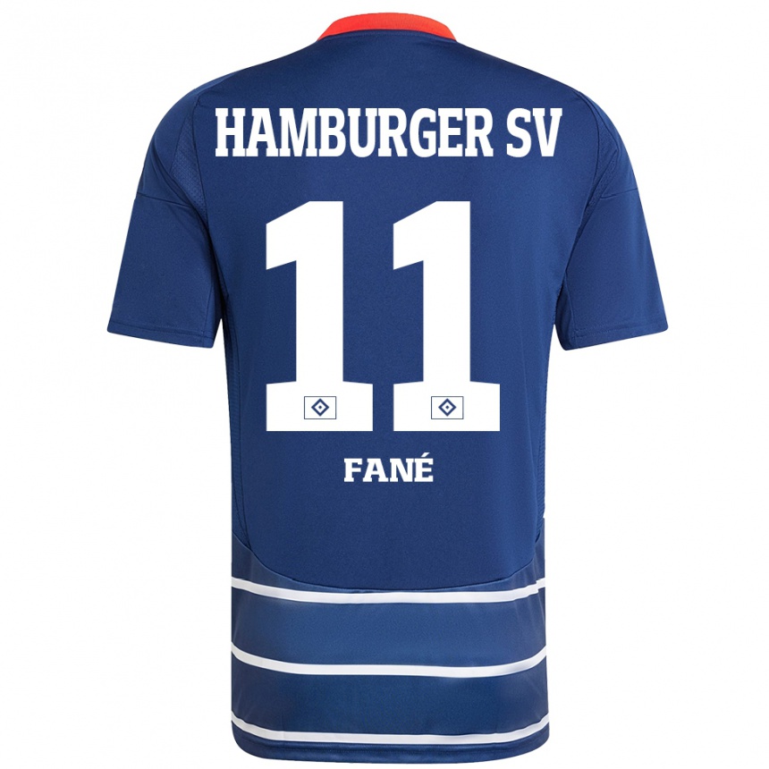 Hombre Fútbol Camiseta Sidi Fané #11 Azul Oscuro 2ª Equipación 2024/25 México