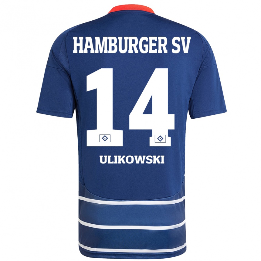 Hombre Fútbol Camiseta Felix Ulikowski #14 Azul Oscuro 2ª Equipación 2024/25 México