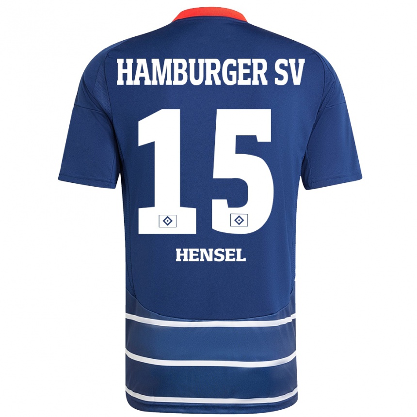 Hombre Fútbol Camiseta Janoah Hensel #15 Azul Oscuro 2ª Equipación 2024/25 México