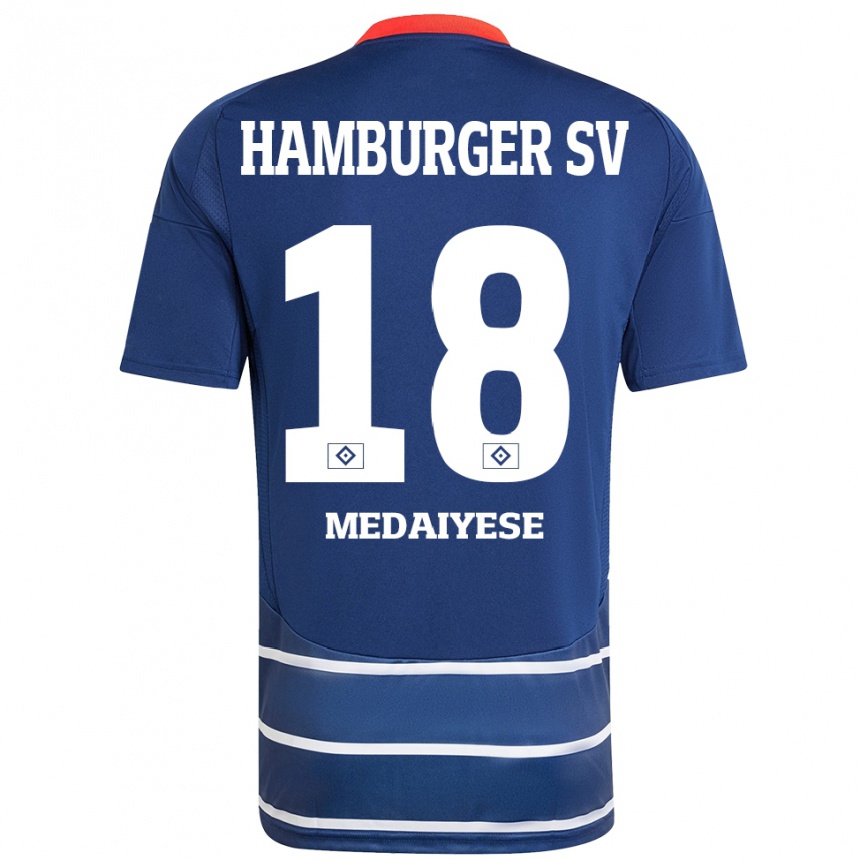 Hombre Fútbol Camiseta Olamide Medaiyese #18 Azul Oscuro 2ª Equipación 2024/25 México