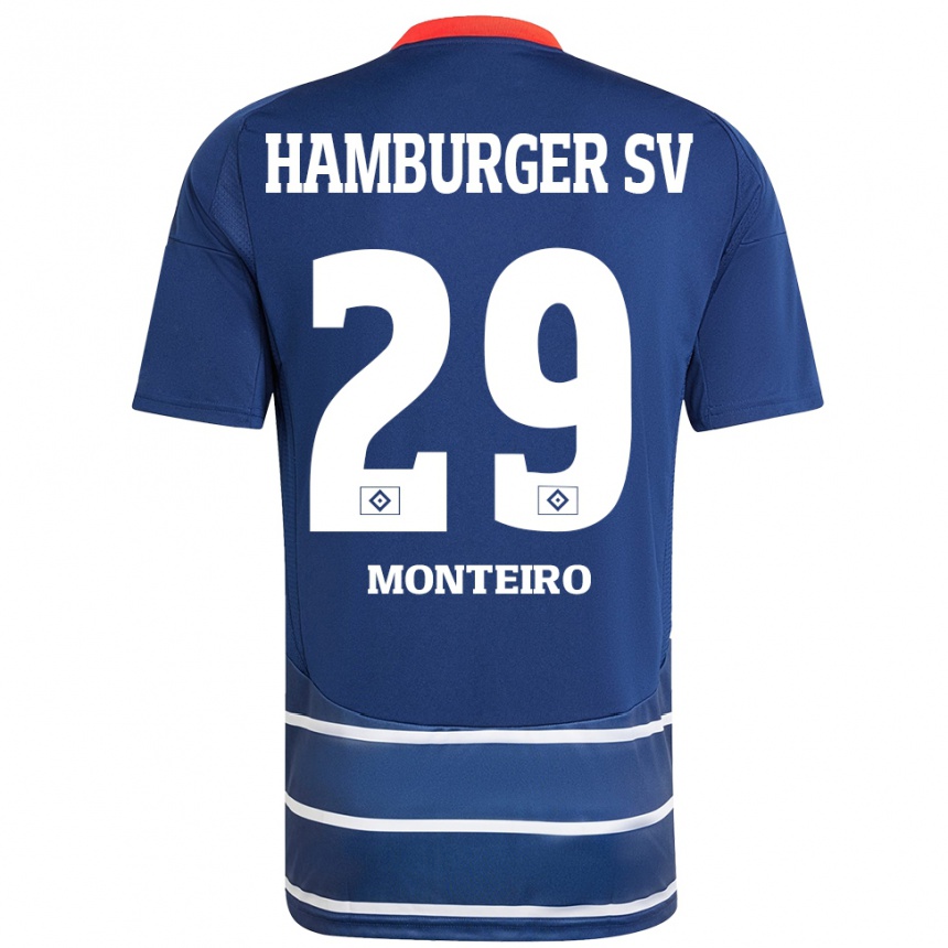 Hombre Fútbol Camiseta Alfa Monteiro #29 Azul Oscuro 2ª Equipación 2024/25 México