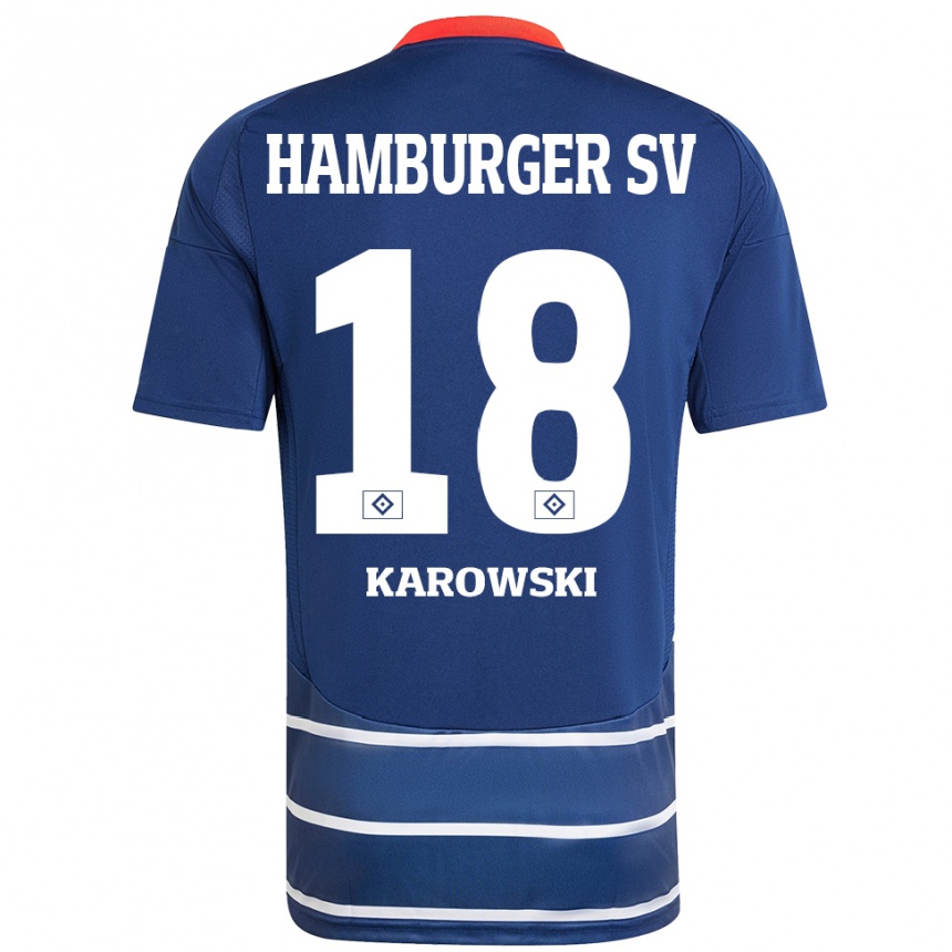 Hombre Fútbol Camiseta Nele Karowski #18 Azul Oscuro 2ª Equipación 2024/25 México