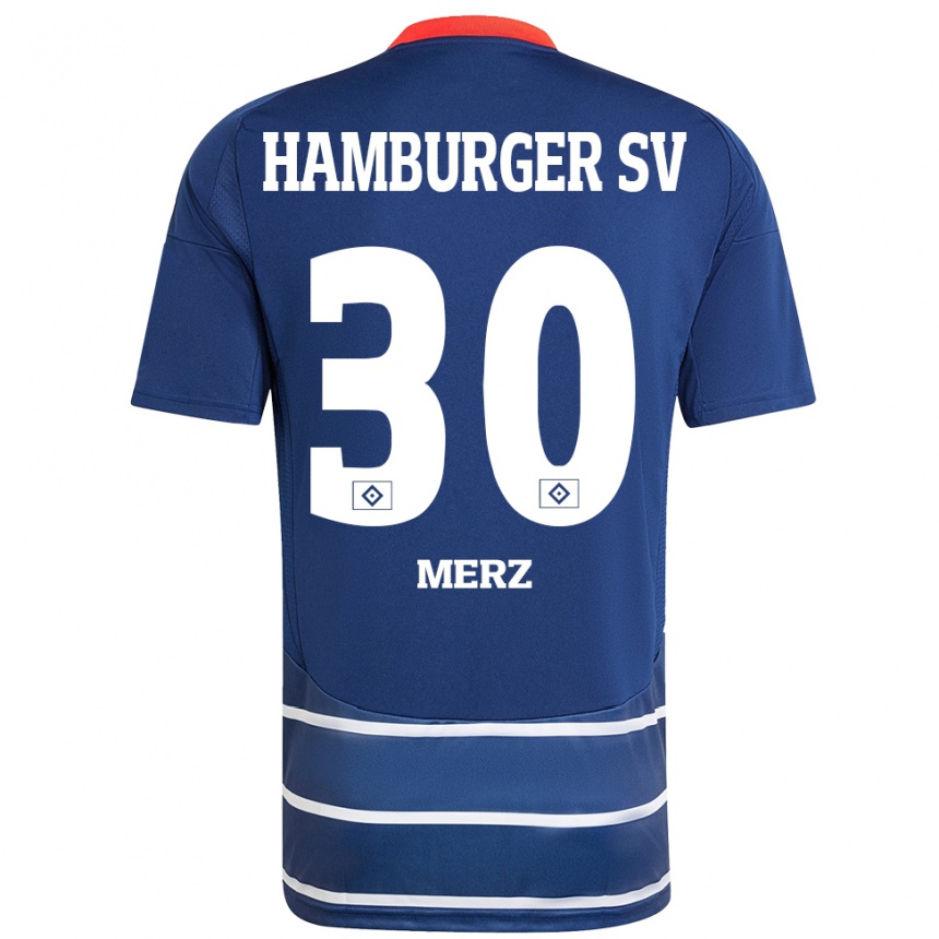 Hombre Fútbol Camiseta Selma Merz #30 Azul Oscuro 2ª Equipación 2024/25 México