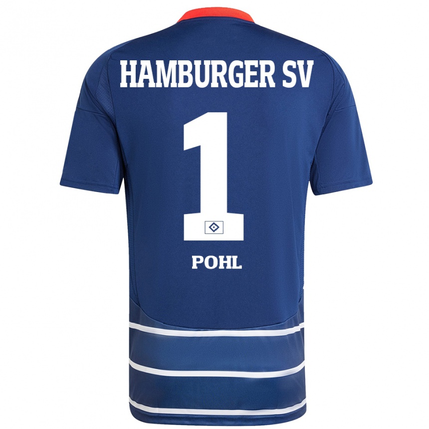 Hombre Fútbol Camiseta Christina Pohl #1 Azul Oscuro 2ª Equipación 2024/25 México