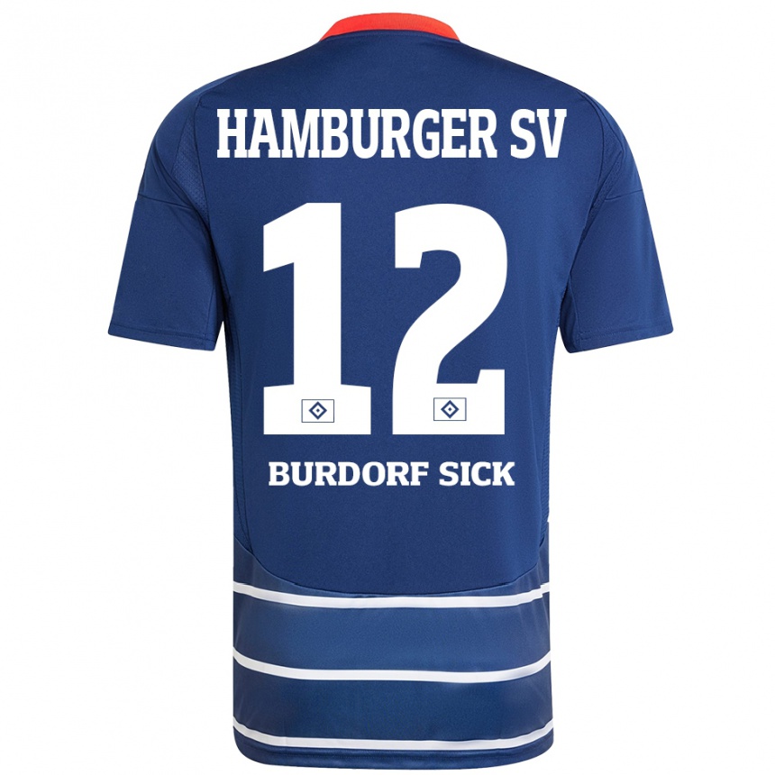 Hombre Fútbol Camiseta Emma Burdorf-Sick #12 Azul Oscuro 2ª Equipación 2024/25 México