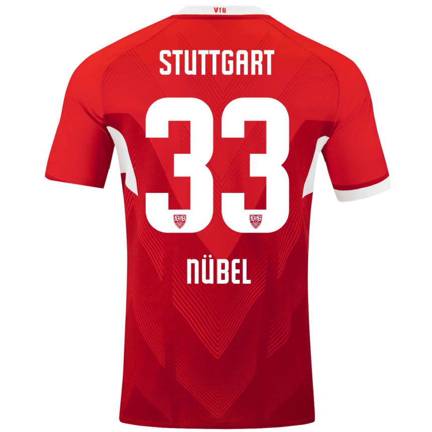 Hombre Fútbol Camiseta Alexander Nübel #33 Rojo Blanco 2ª Equipación 2024/25 México