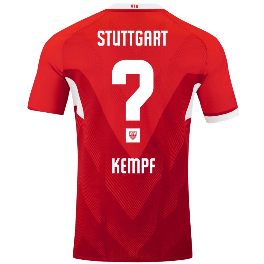 Hombre Fútbol Camiseta Karl Kempf #0 Rojo Blanco 2ª Equipación 2024/25 México