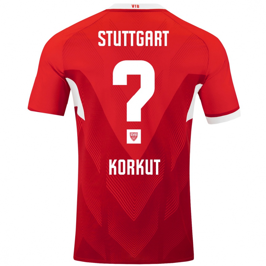 Hombre Fútbol Camiseta Efe Korkut #0 Rojo Blanco 2ª Equipación 2024/25 México