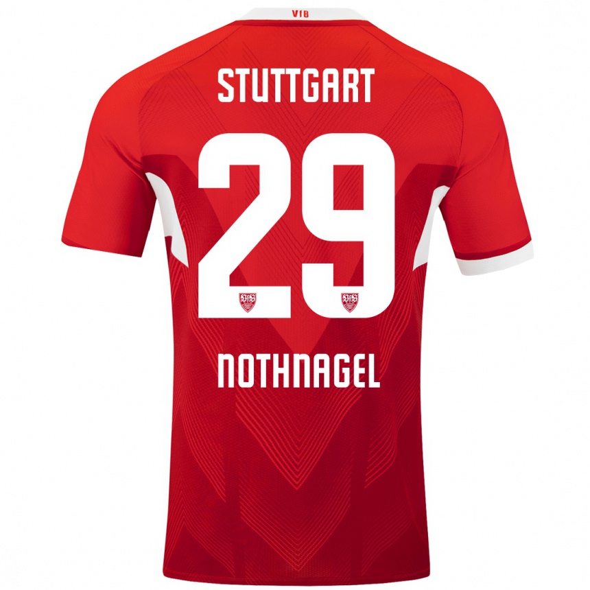 Hombre Fútbol Camiseta Dominik Nothnagel #29 Rojo Blanco 2ª Equipación 2024/25 México