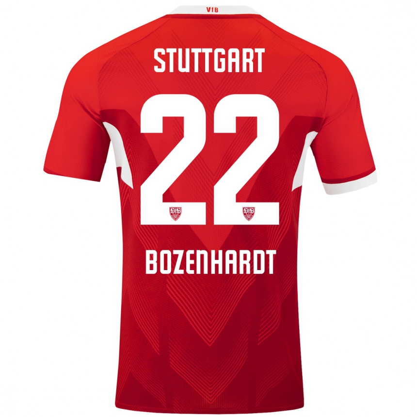 Hombre Fútbol Camiseta Laura Bozenhardt #22 Rojo Blanco 2ª Equipación 2024/25 México