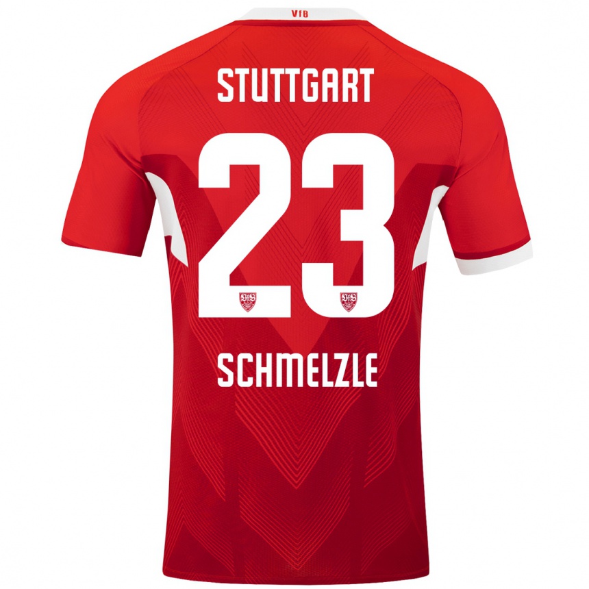 Hombre Fútbol Camiseta Marlen Schmelzle #23 Rojo Blanco 2ª Equipación 2024/25 México