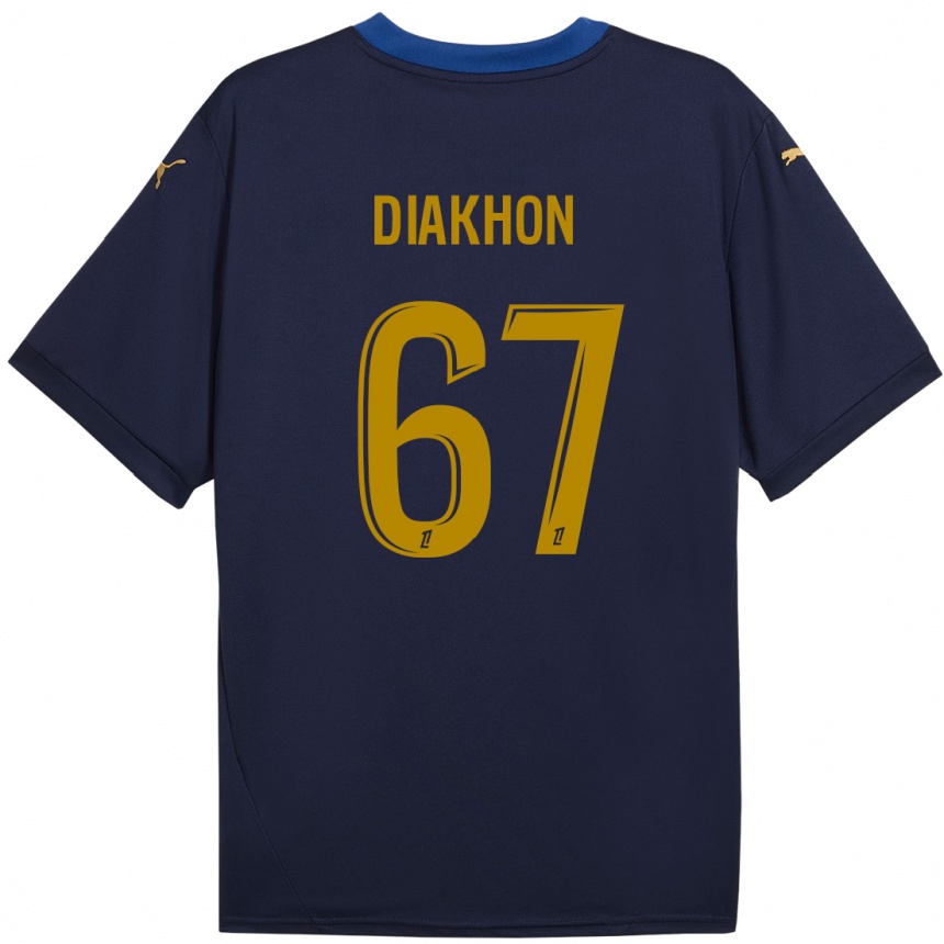 Hombre Fútbol Camiseta Mamadou Diakhon #67 Azul Marino Dorado 2ª Equipación 2024/25 México