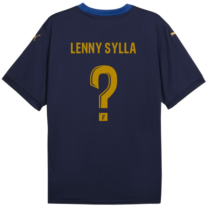 Hombre Fútbol Camiseta Lenny Sylla #0 Azul Marino Dorado 2ª Equipación 2024/25 México