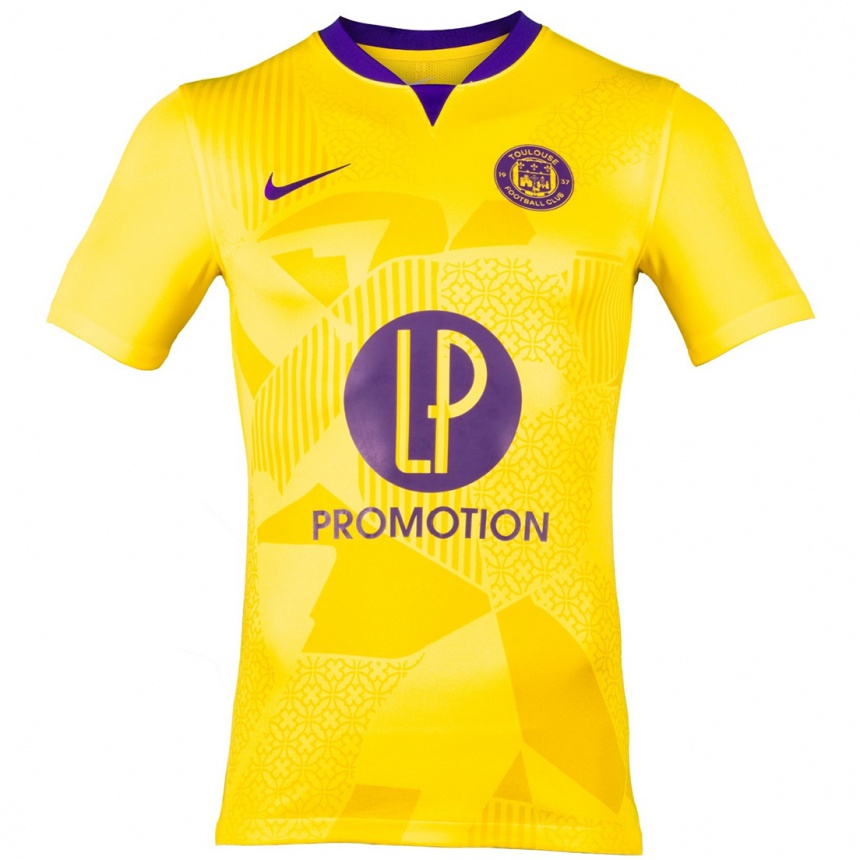 Hombre Fútbol Camiseta Aron Dønnum #15 Amarillo Morado 2ª Equipación 2024/25 México