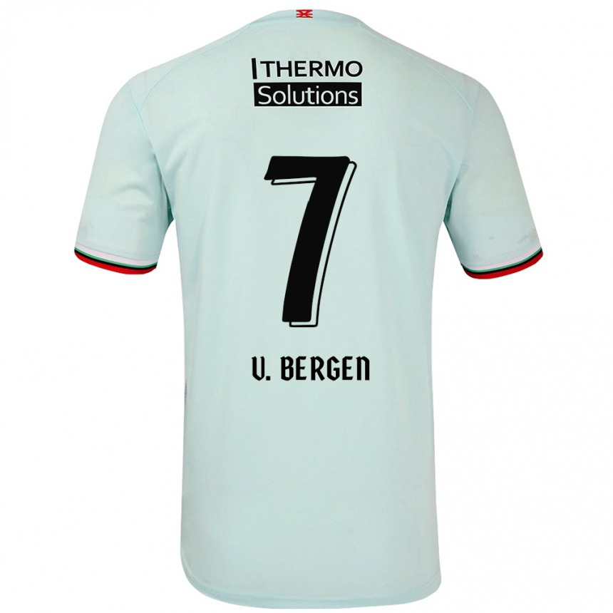 Hombre Fútbol Camiseta Mitchell Van Bergen #7 Verde Claro 2ª Equipación 2024/25 México