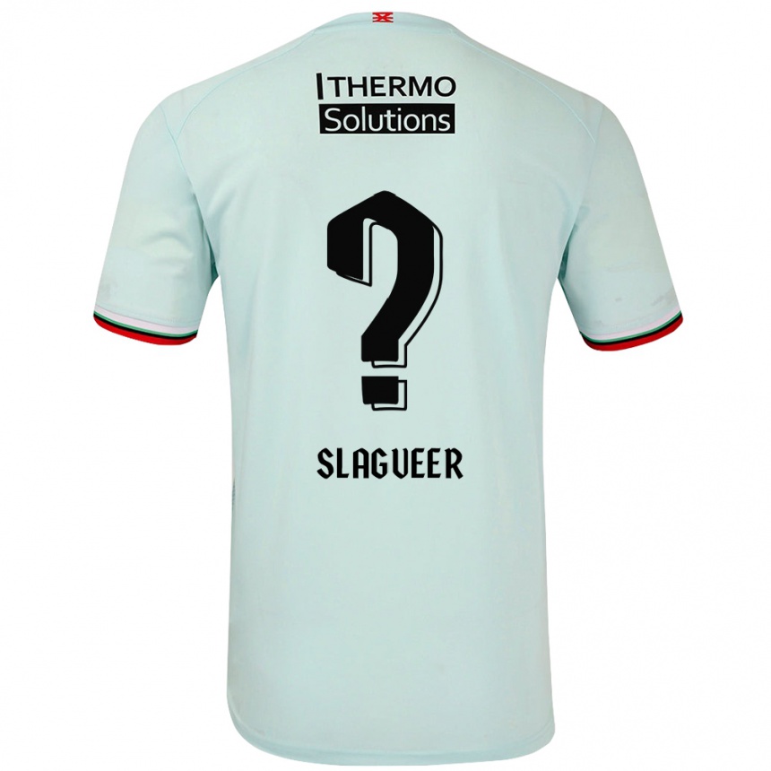 Hombre Fútbol Camiseta Derrick Slagveer #0 Verde Claro 2ª Equipación 2024/25 México