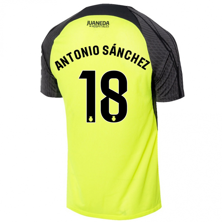 Hombre Fútbol Camiseta Antonio Sánchez #18 Verde Fluorescente Negro 2ª Equipación 2024/25 México