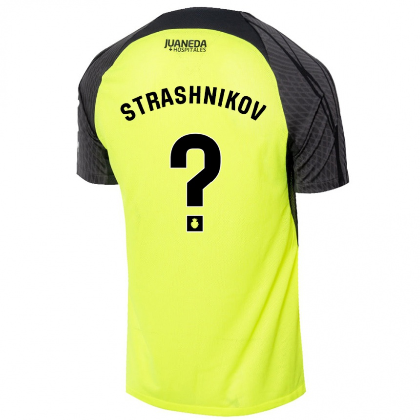 Hombre Fútbol Camiseta Nikolay Strashnikov #0 Verde Fluorescente Negro 2ª Equipación 2024/25 México