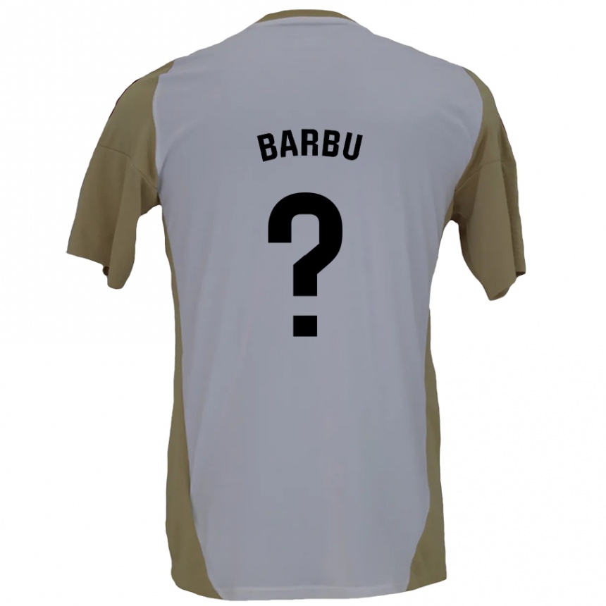 Hombre Fútbol Camiseta Álex Barbu #0 Marrón Blanco 2ª Equipación 2024/25 México