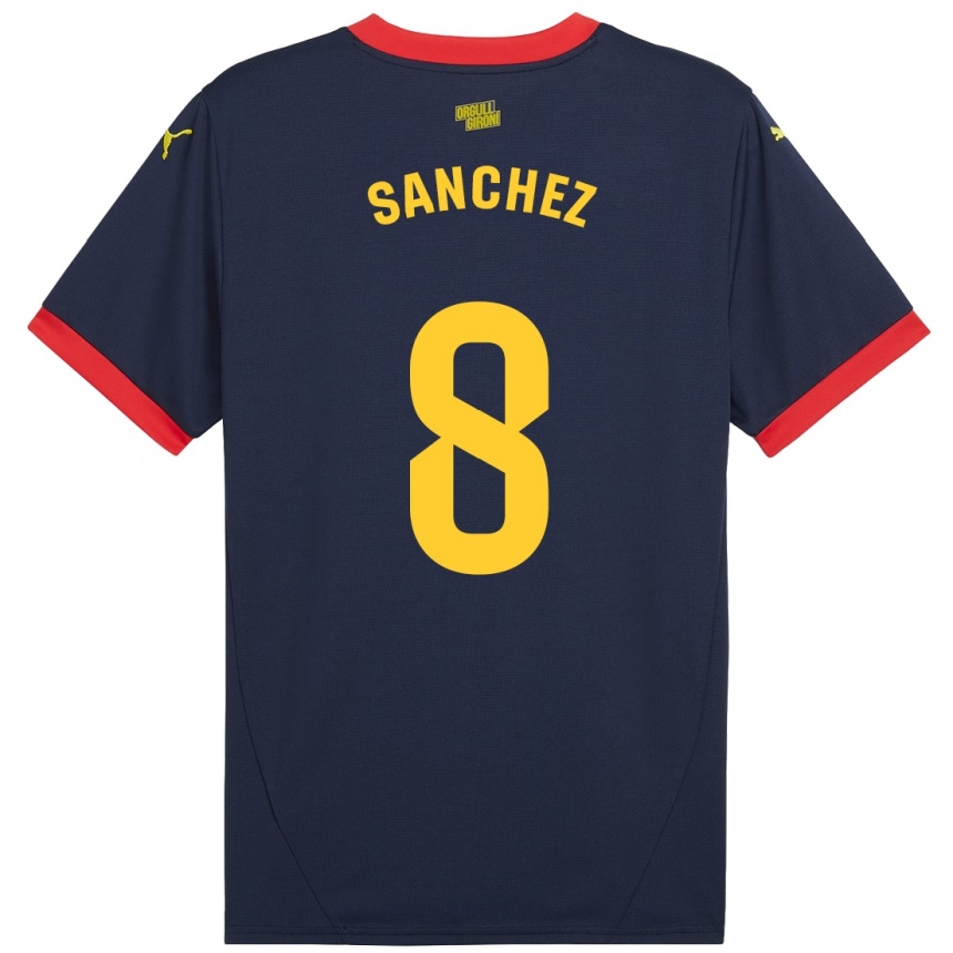 Hombre Fútbol Camiseta Miguel Ángel Sánchez #8 Azul Marino Rojo 2ª Equipación 2024/25 México