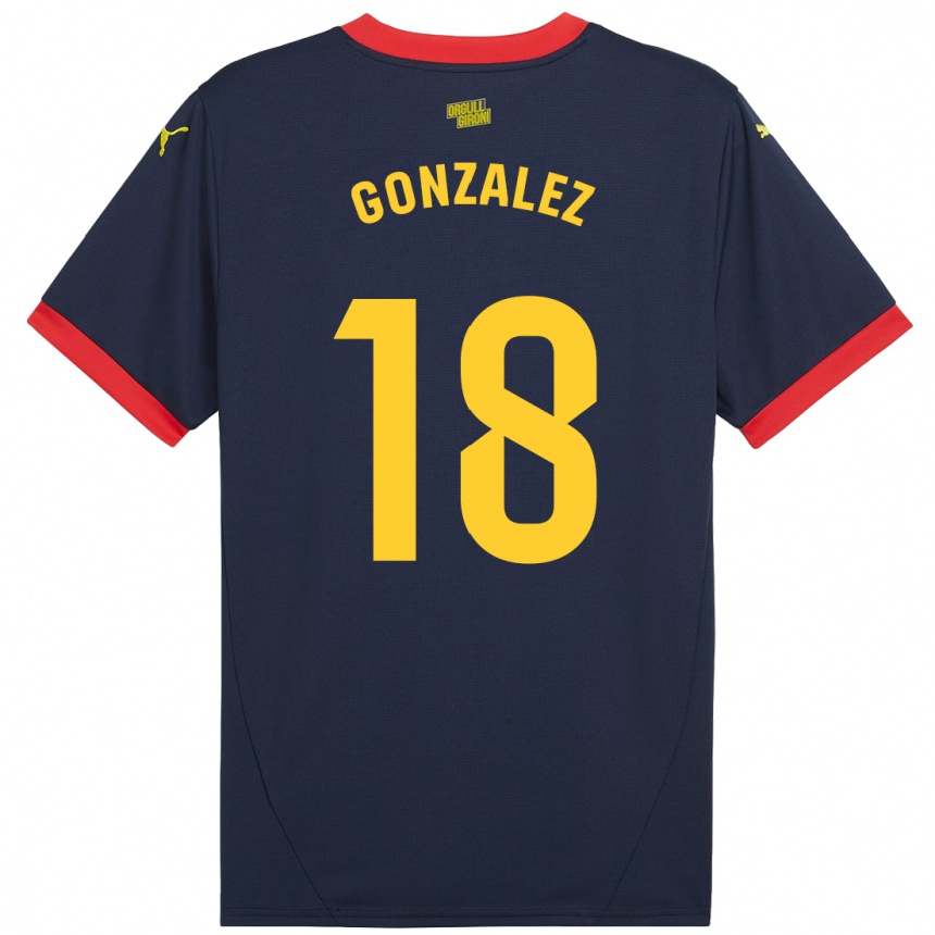 Hombre Fútbol Camiseta Gerard Gonzalez #18 Azul Marino Rojo 2ª Equipación 2024/25 México