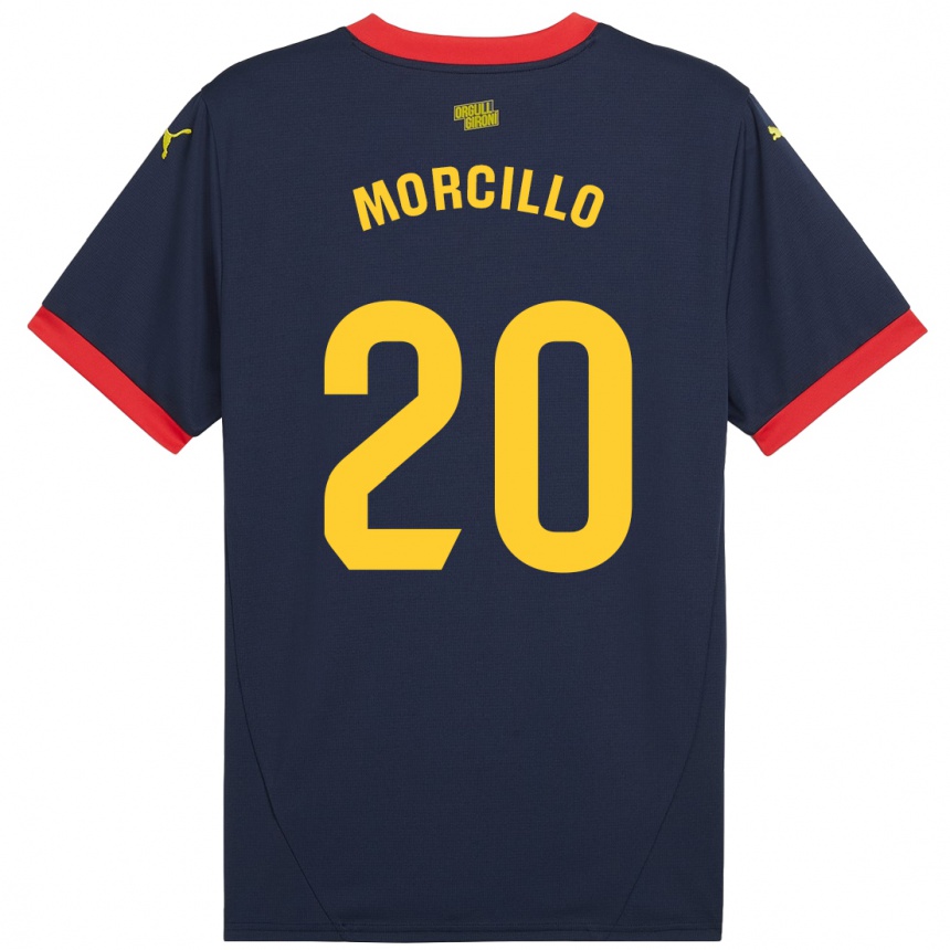 Hombre Fútbol Camiseta Luis Morcillo #20 Azul Marino Rojo 2ª Equipación 2024/25 México