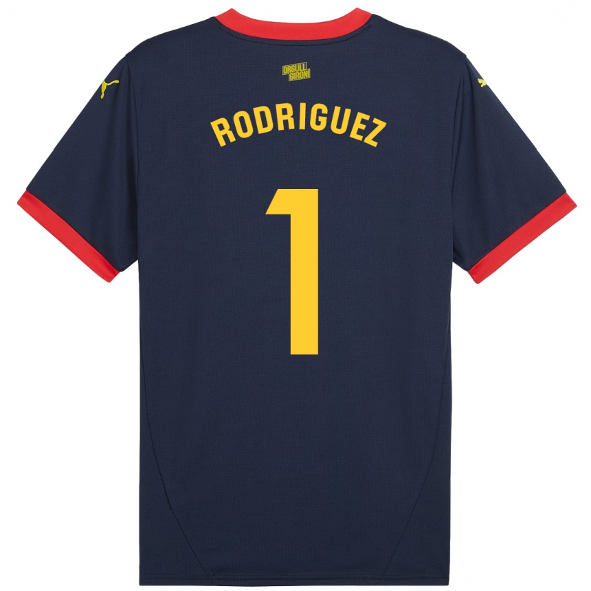 Hombre Fútbol Camiseta Maria Rodríguez #1 Azul Marino Rojo 2ª Equipación 2024/25 México