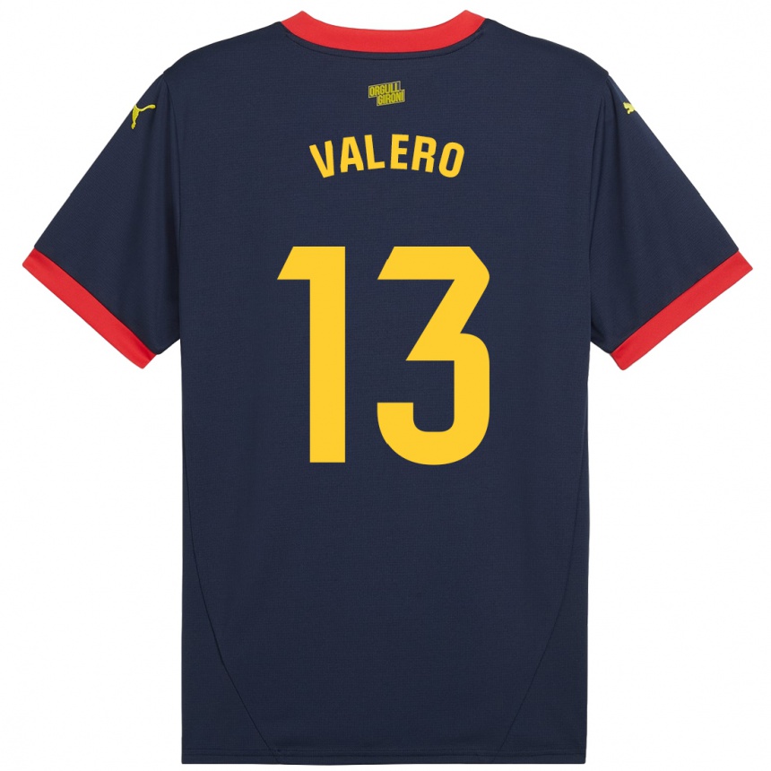 Hombre Fútbol Camiseta Eliana Valero #13 Azul Marino Rojo 2ª Equipación 2024/25 México