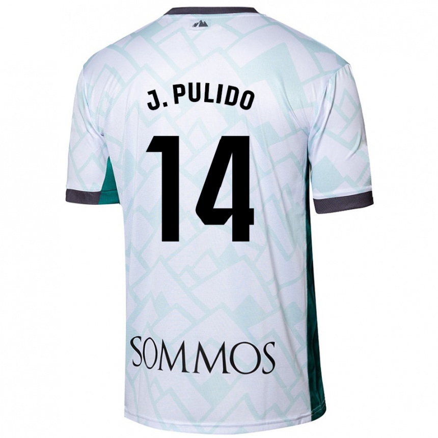 Hombre Fútbol Camiseta Jorge Pulido #14 Blanco Verde 2ª Equipación 2024/25 México