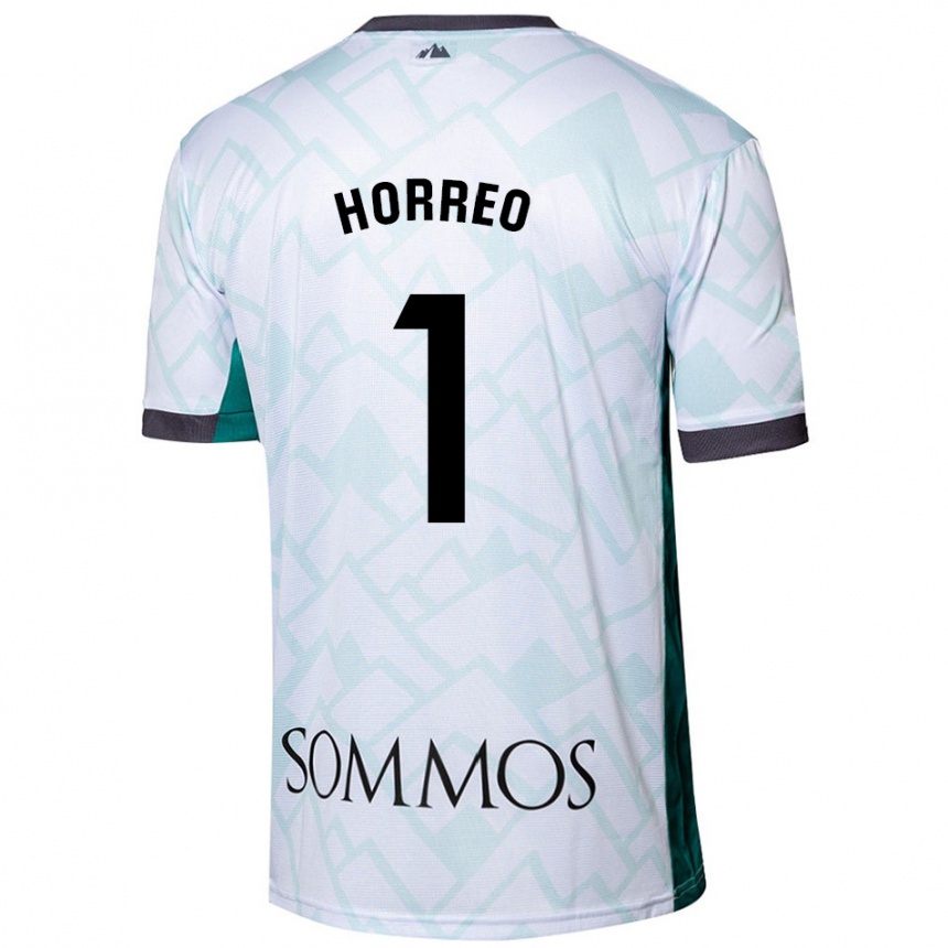 Hombre Fútbol Camiseta Berto Hórreo #1 Blanco Verde 2ª Equipación 2024/25 México