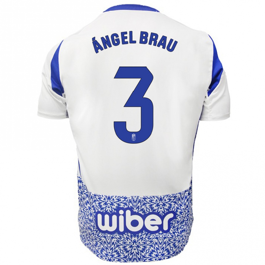 Hombre Fútbol Camiseta Miguel Ángel Brau #3 Blanco Azul 2ª Equipación 2024/25 México