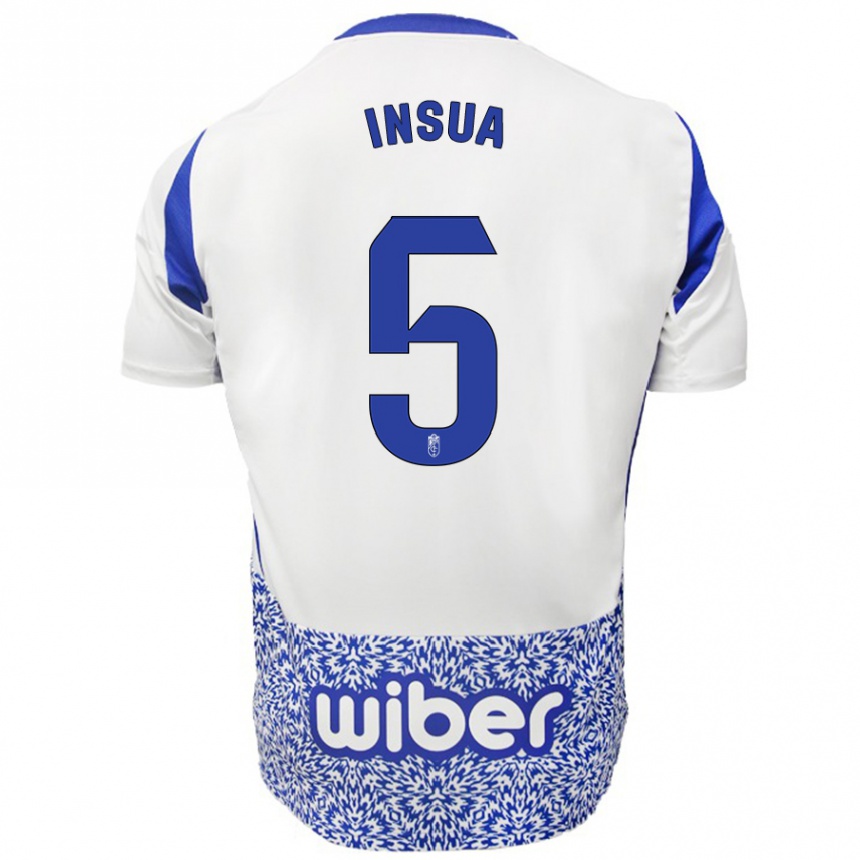 Hombre Fútbol Camiseta Pablo Insua #5 Blanco Azul 2ª Equipación 2024/25 México