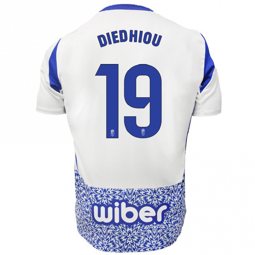 Hombre Fútbol Camiseta Famara Diédhiou #19 Blanco Azul 2ª Equipación 2024/25 México