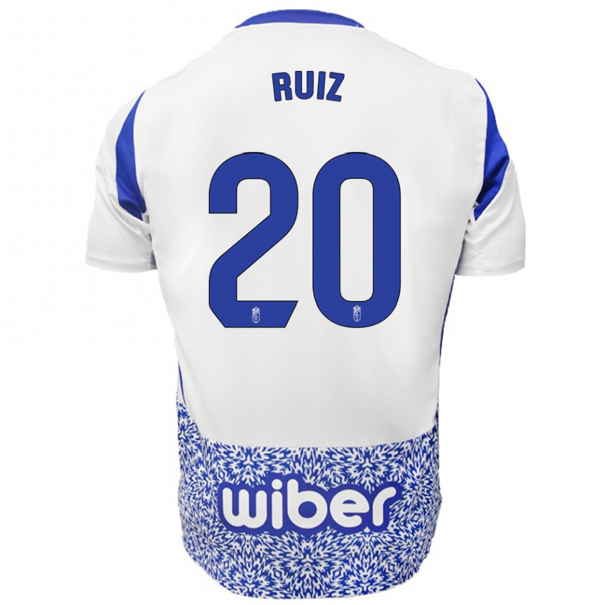 Hombre Fútbol Camiseta Sergio Ruiz #20 Blanco Azul 2ª Equipación 2024/25 México