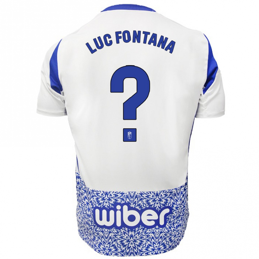 Hombre Fútbol Camiseta Jean Luc Fontana #0 Blanco Azul 2ª Equipación 2024/25 México