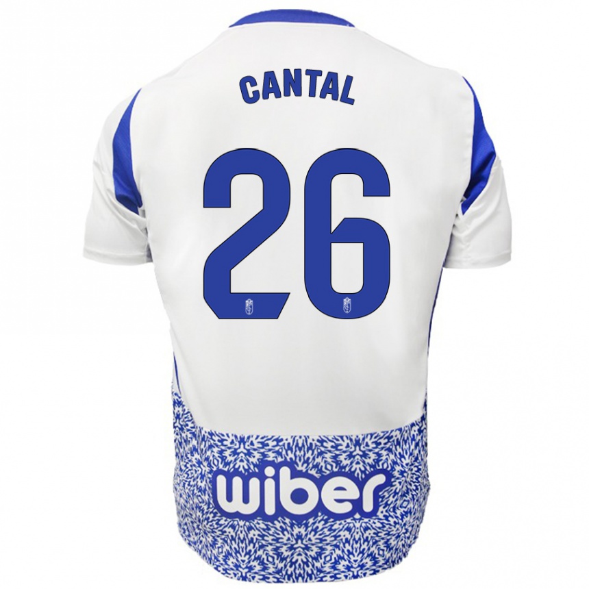 Hombre Fútbol Camiseta Paco Cantal #26 Blanco Azul 2ª Equipación 2024/25 México