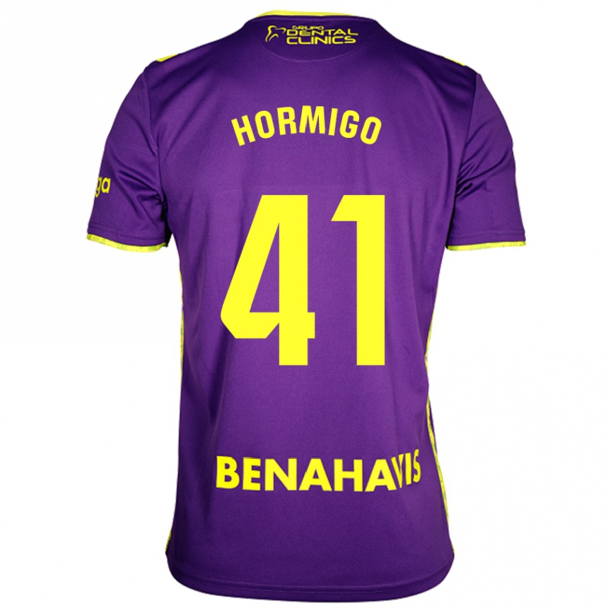 Hombre Fútbol Camiseta Cintia Hormigo #41 Púrpura Amarillo 2ª Equipación 2024/25 México