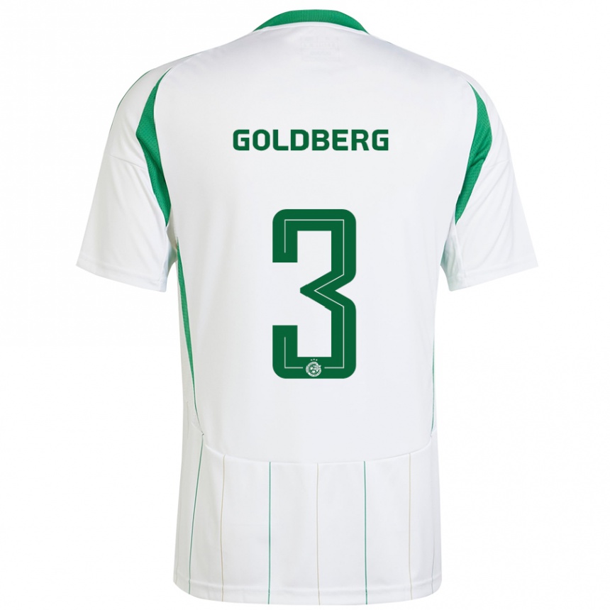 Hombre Fútbol Camiseta Shon Goldberg #3 Blanco Verde 2ª Equipación 2024/25 México