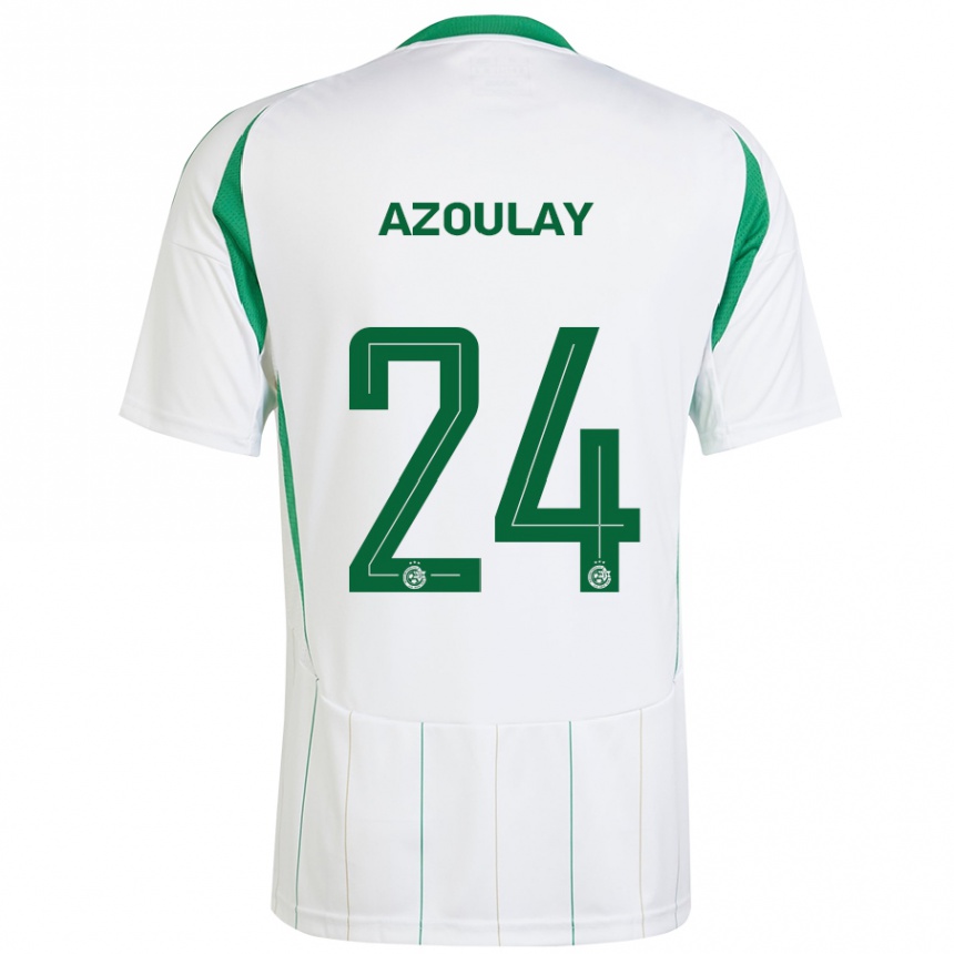 Hombre Fútbol Camiseta Ethane Azoulay #24 Blanco Verde 2ª Equipación 2024/25 México